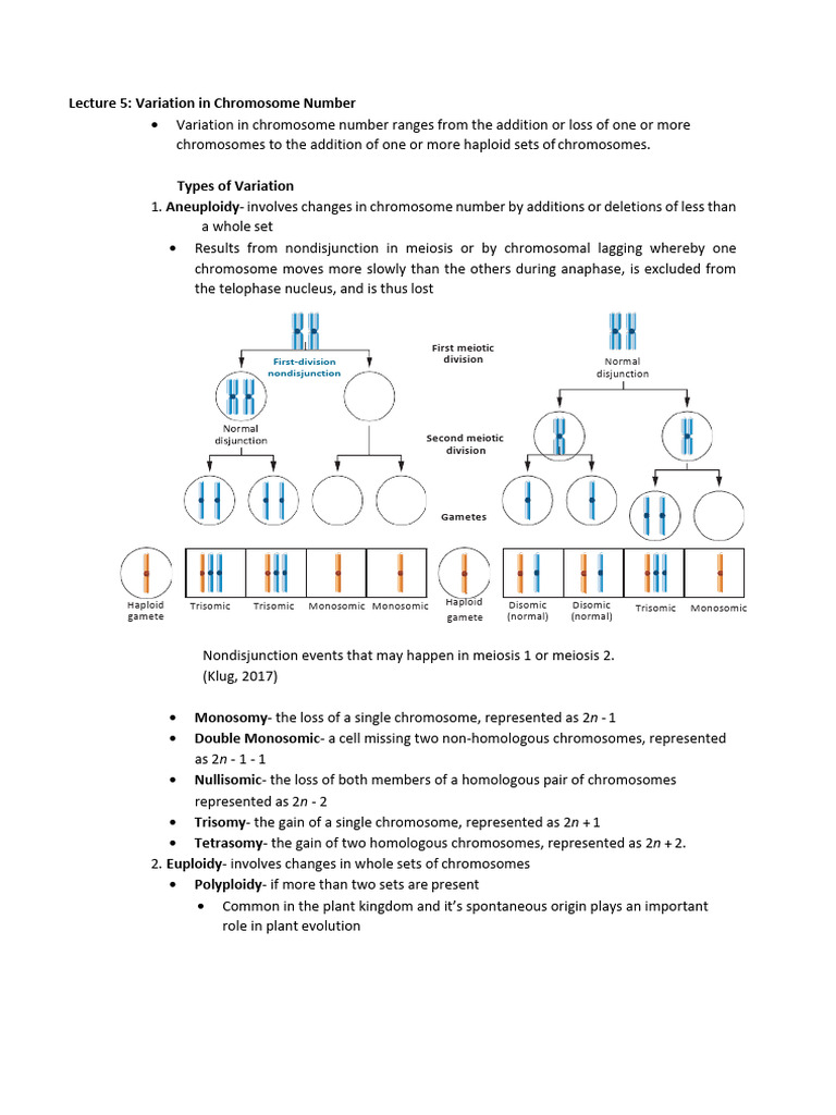 Variations Chromosome | PDF | Ploidy | Down Syndrome