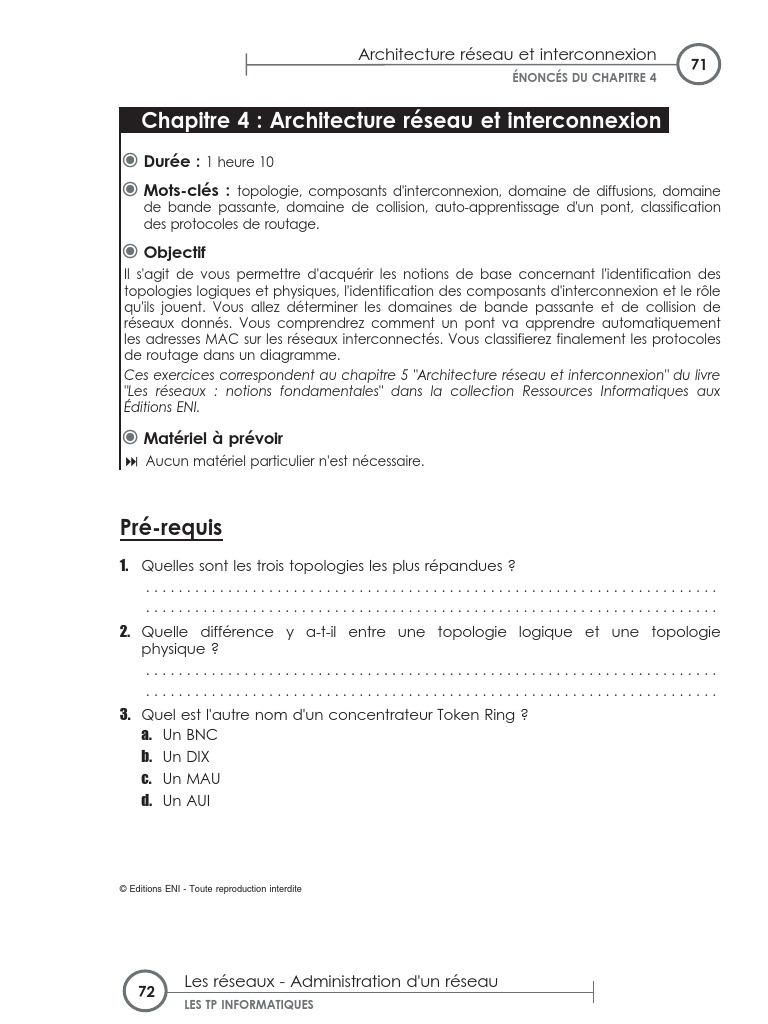 Les Reseaux - (Extrait Du Livre) | PDF | Ethernet | Réseau informatique