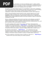 Example of A Dissertation Problem Statement | PDF | Thesis | Essays