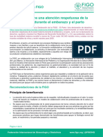 Declaración de La FIGO Marco Ético para Una Atención Respetuosa de La Salud Materna Durante El Embarazo y El Parto