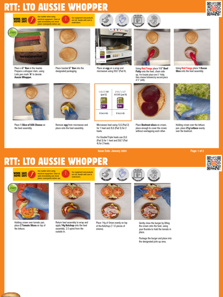RTT LTO Aussie Whopper January 2024 | PDF | Hamburgers | Convenience Food