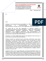 Invitation Letter Format - For Placment