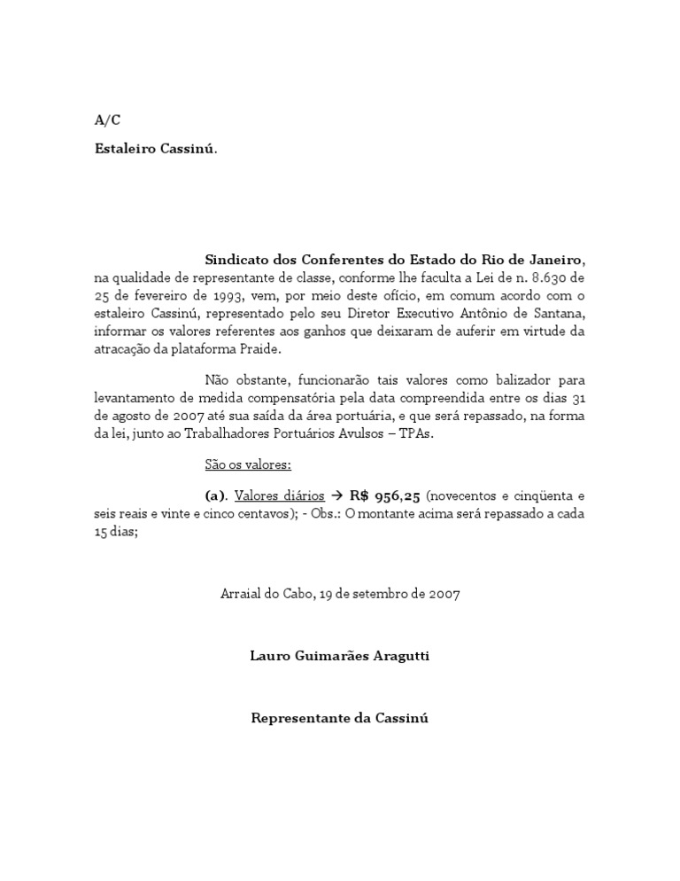 Carta Sindicato PDF