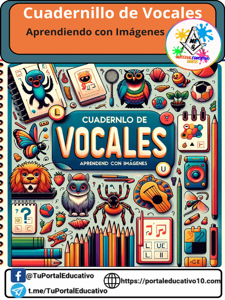 Aprendiendo Vocales Con Imágenes Portaleducativo10 | PDF