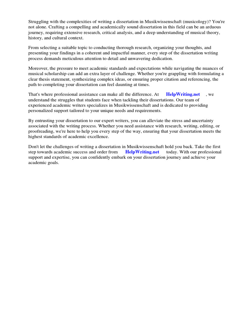 Dissertation Writing in Musicology Guide | PDF | Thesis | Musicology