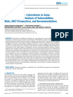 Digital Healthcare - Cyberattacks in Asian Organizations An Analysis of Vulnerabilities Risks NIST Perspectives and Recommendations
