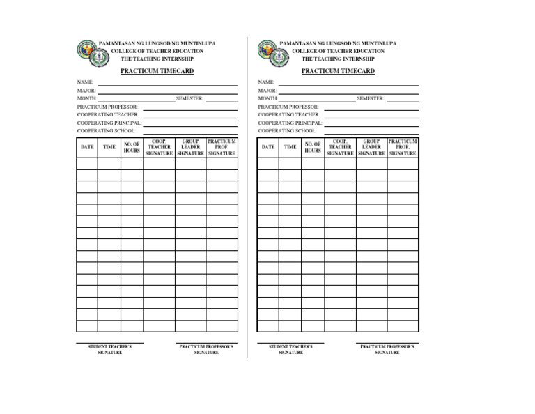 TIMECARD | PDF | Career & Growth | Science & Mathematics