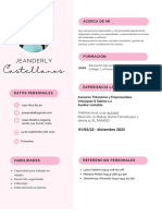 Currículum Vitae CV de Marketing Simple Rosa