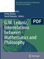 (Springer) (Archimedes 41) G.W.Leibniz, Interrelations Between Mathematics and Philosophy (New Studies in The History and Philosophy of Science and Technology)