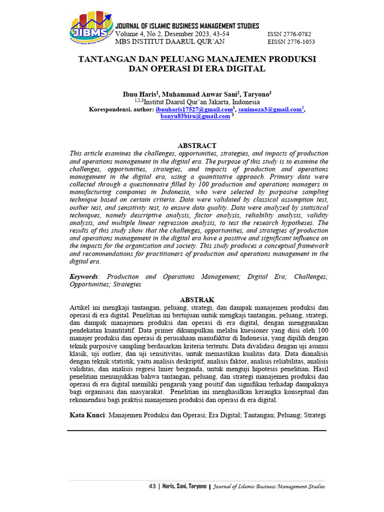 Manajemen Produksi Dan Operasi Pdf Data Science