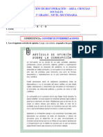 Examen de Recuperación - 3° CCSS - 2023