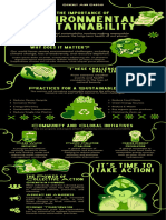 Black and Green Bold Illustrative Environmental Sustainability Infographics