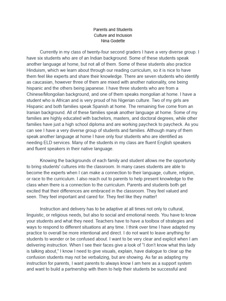 Parents And Students Pdf Behavior Modification Learning