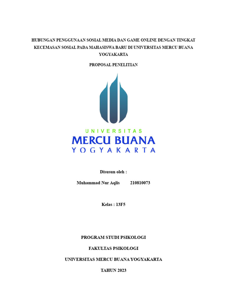 Hubungan Penggunaan Sosial Media Dan Tingkat Kecemasan Sosial Pada