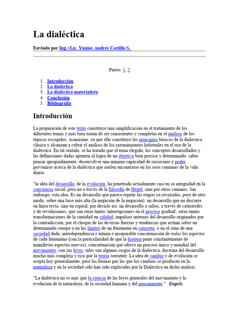 La Dialéctica Pdf Dialéctico Marxismo