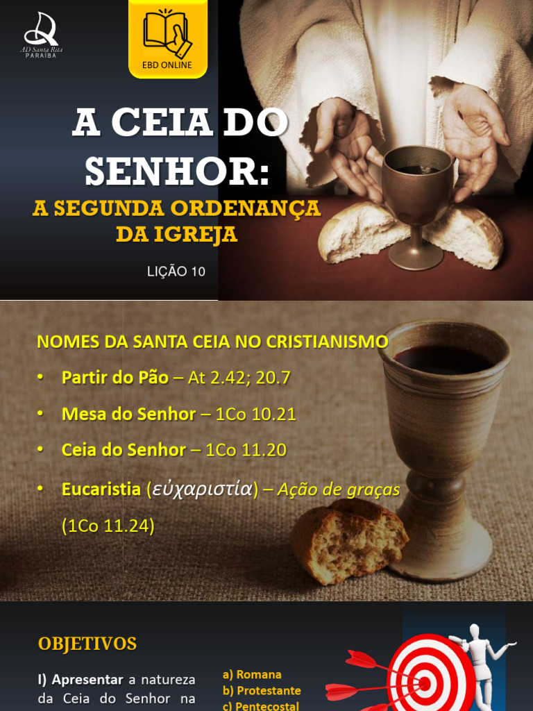 A CEIA DO SENHOR | PDF | Eucaristia | Jesus