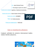 4.2. Trámites Aduanales. Gomez Zendejas Cesar Gustavo