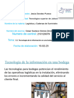 3.3. Tecnología de La Información en Una Bodega. Gomez Zendejas Cesar Gustavo