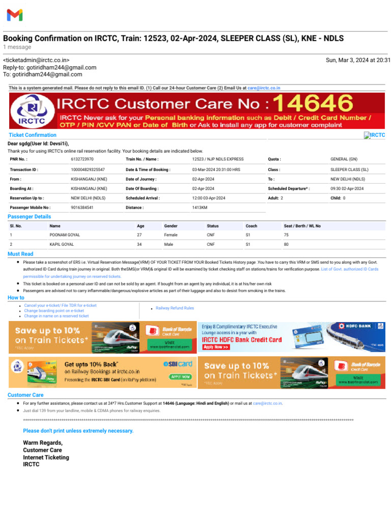Sleeper Booking Timing Irctc