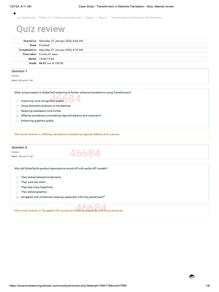 Transformers in Machine Translation Quiz | PDF | Information Science ...