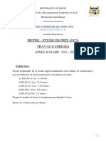 TD Metre - Etude de Prix Esgc - Vak 2023