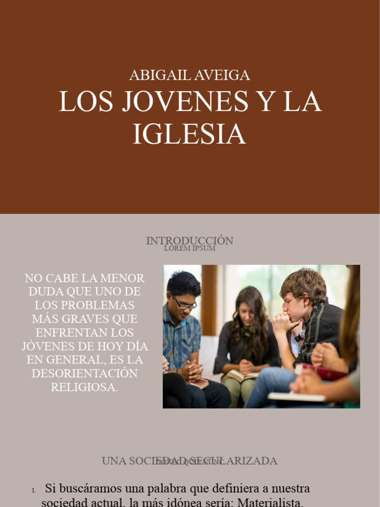 Tema Los Jovenes y La Iglesia | PDF | Cristo (título)