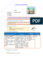 D1 A2 SESION Reconocemos Los Problemas Ambientales de Nuestra Escuela.