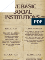 Five Basic SOcial Institutions