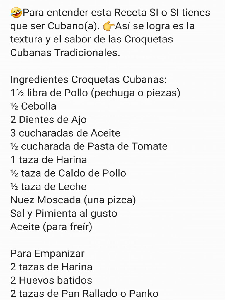 Croquetas Cubanas | PDF