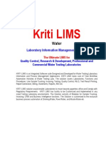 Kriti LIMS Water Testing Laboratories