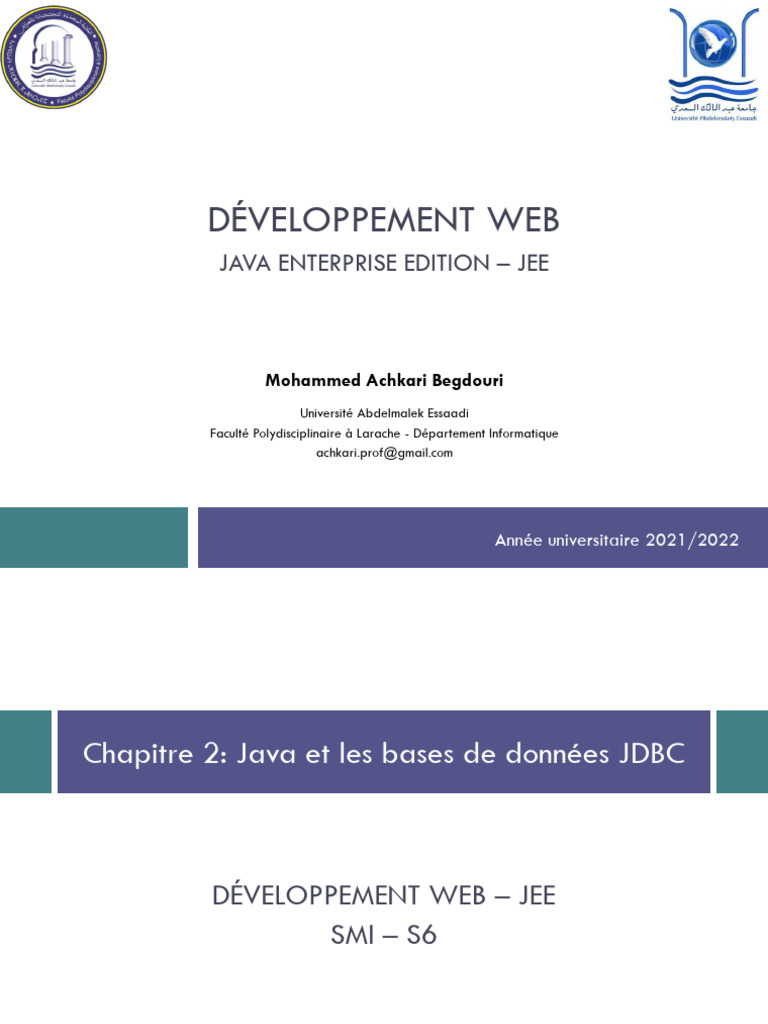 JDBC : Connexion et Requêtes en Java | PDF | Java (Langage de ...