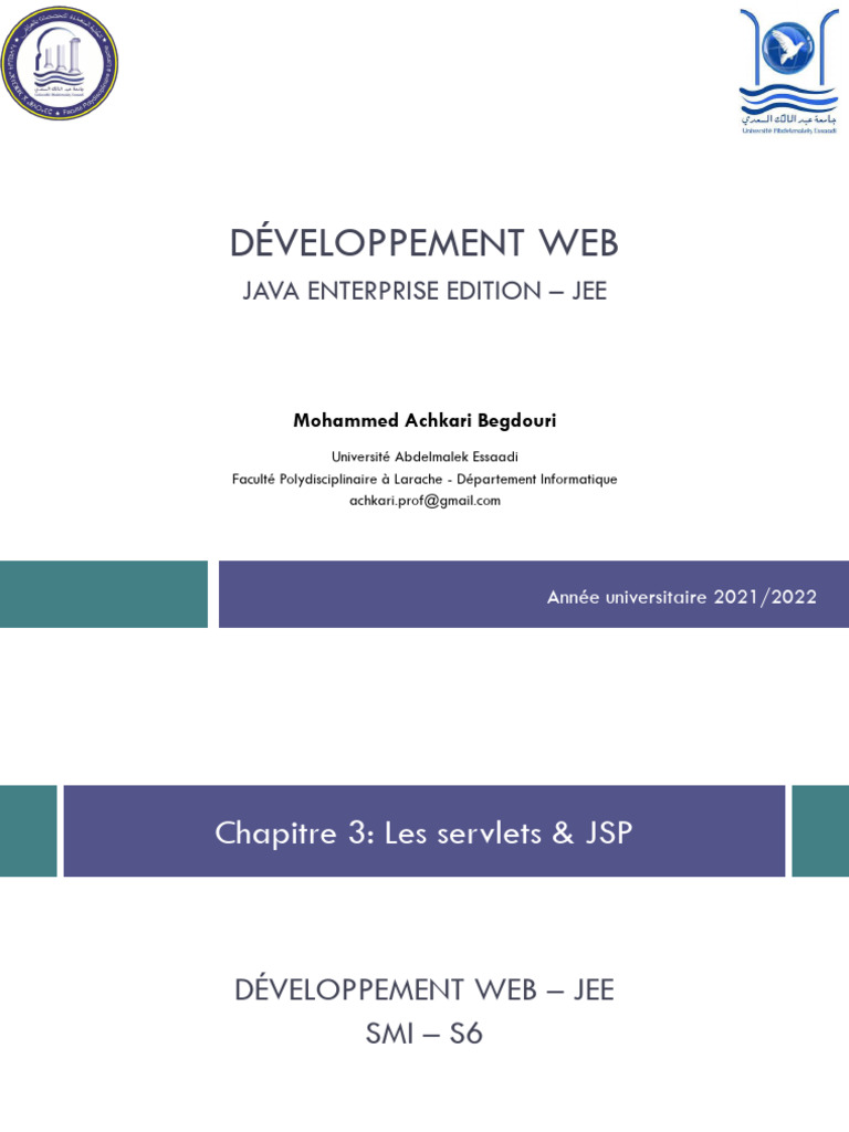 Développement Web avec Java EE à Larache | PDF | Programmation web ...