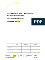 OSH Training Procedure