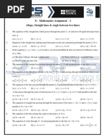 X - Mathematics Assignment