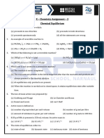 X Chemistry - Chemical Equilibrium