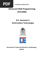 Advanced Web Programming Lab Manual SJA SSEC