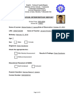 Behavior Intervention Report Aki