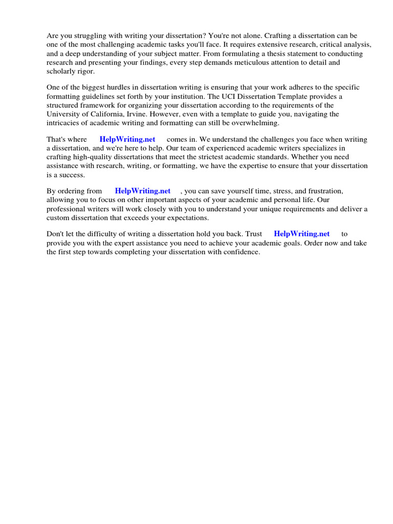 Uci Dissertation Template | PDF | Thesis | Risk