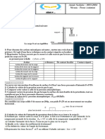 Série D'exercices Exemple de Quelques Actions Mécaniques