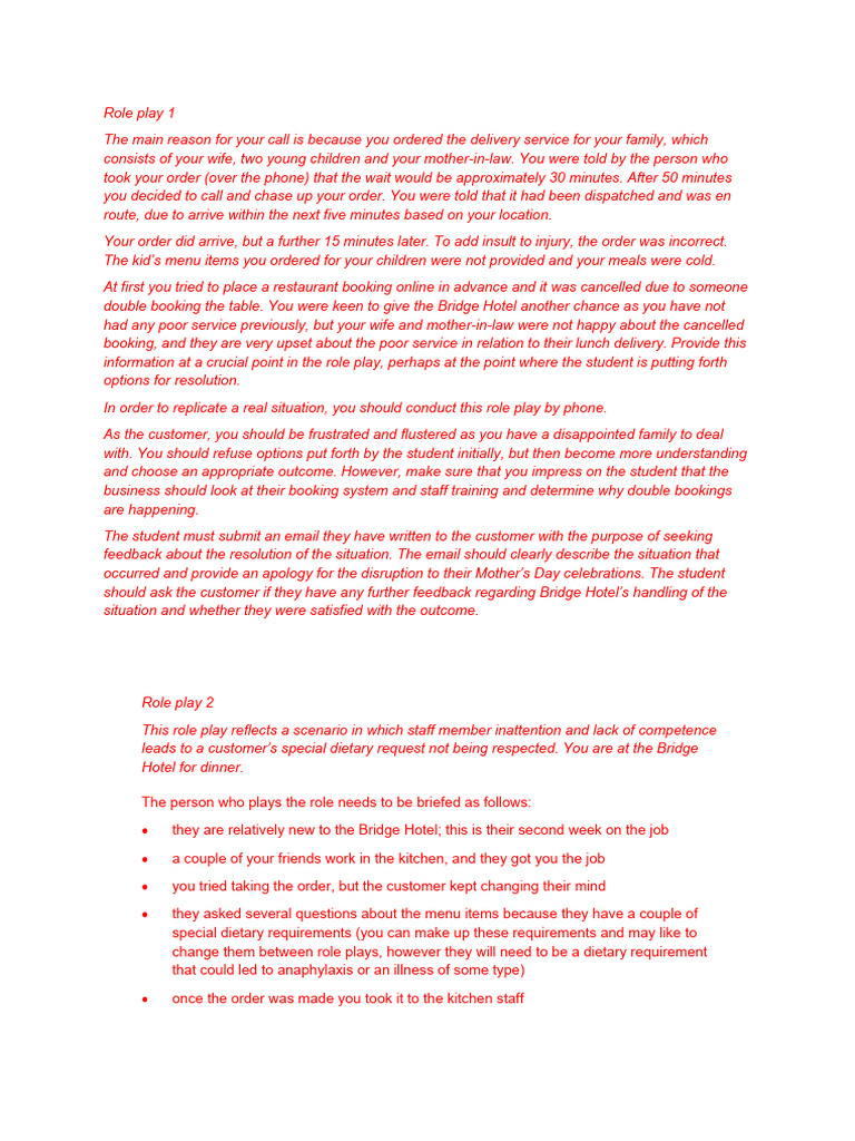 Role Play Scenarios for Conflict Resolution | PDF | Risk