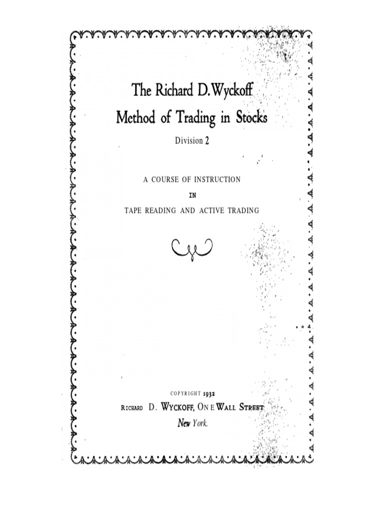 Wyckoff's Tape Reading Course | PDF