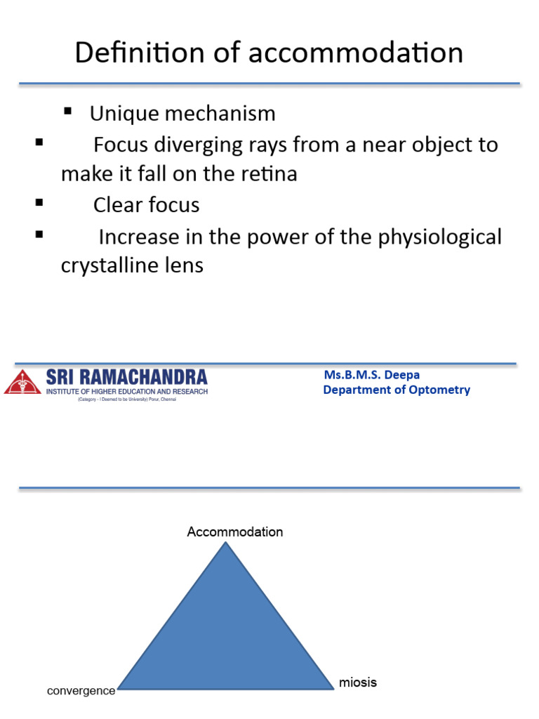Accommodation Pdf Visual System Vision