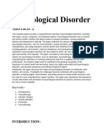 Psychological Disorder English Research Paper