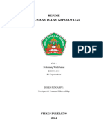 Resume Komunikasi Dalam Keperawatan: Oleh: Ni Komang Windi Antari 23089014010 S1 Keperawatan