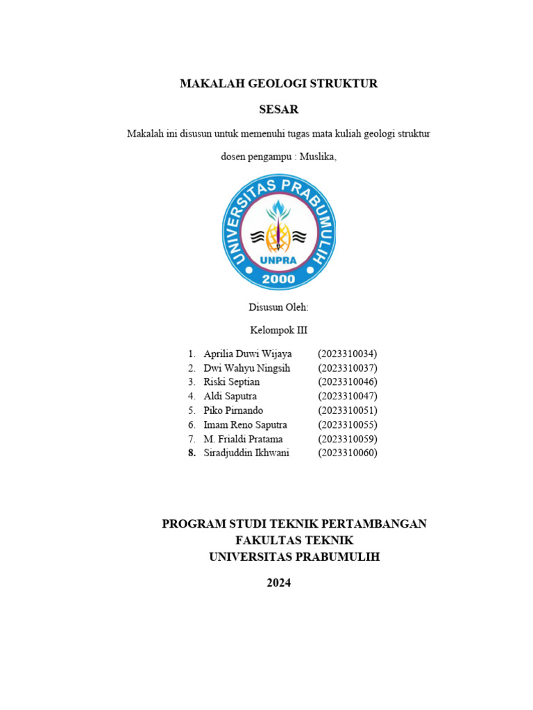 Klasifikasi dan Terminologi Sesar | PDF | Sains & Matematika