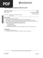 Cambridge International AS & A Level: Computer Science 9618/41