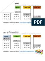 Le On 12 - Tables Addition 2