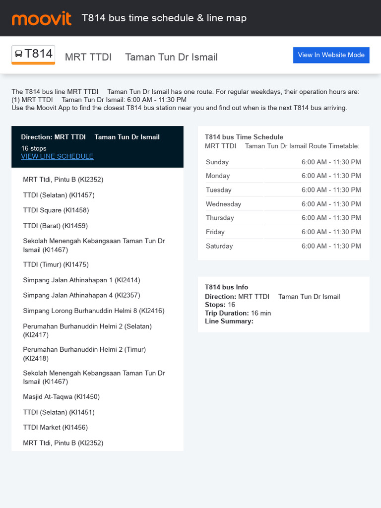 MRT TTDI to Taman Tun Dr Ismail Route | PDF | Public Transport | Transport