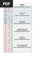 Schedule Plan