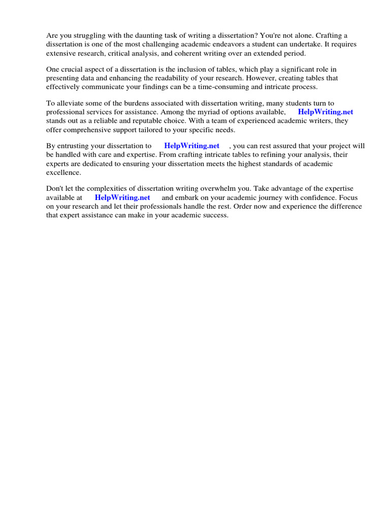List of Tables Dissertation Example | PDF | Thesis | Hierarchy